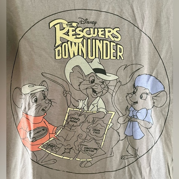 Disney The Rescuers Down Under Grey Graphic Unisex T-Shirt - Picture 4 of 4